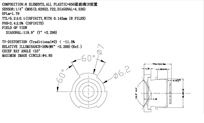 泰康差异化镜头——TK1368-T规格书